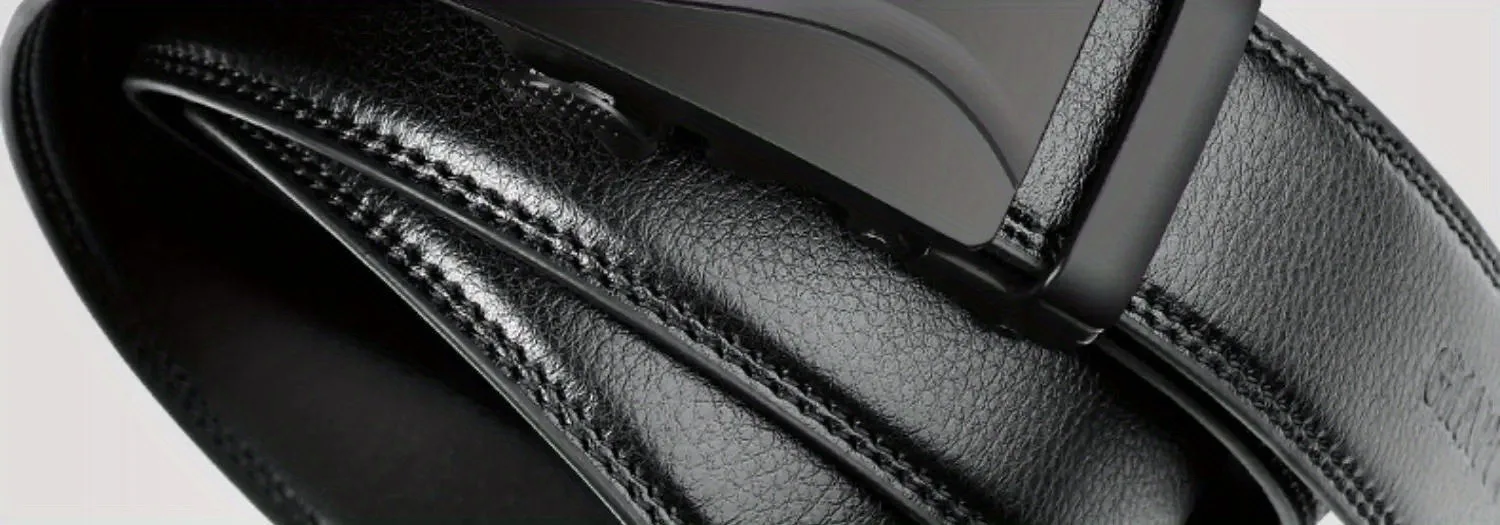 Men Belt Leather Belt Metal Alloy Automatic Buckle Brand Luxury Design Waist Belts for Men Strap Male