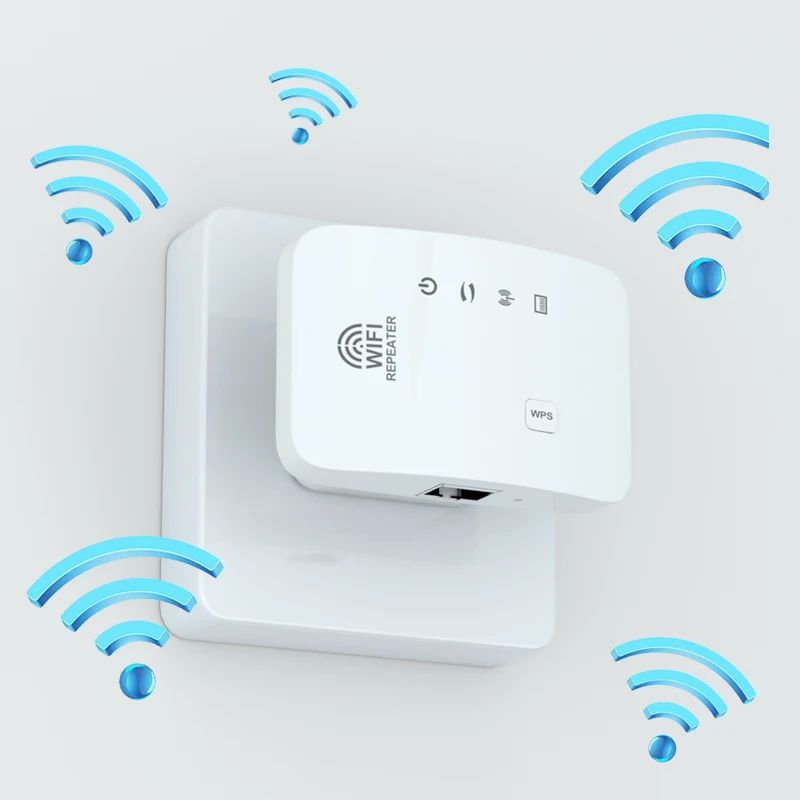 Répéteur WiFi longue portée 300Mbps, amplificateur de signal réseau sans fil, 2.4GHz