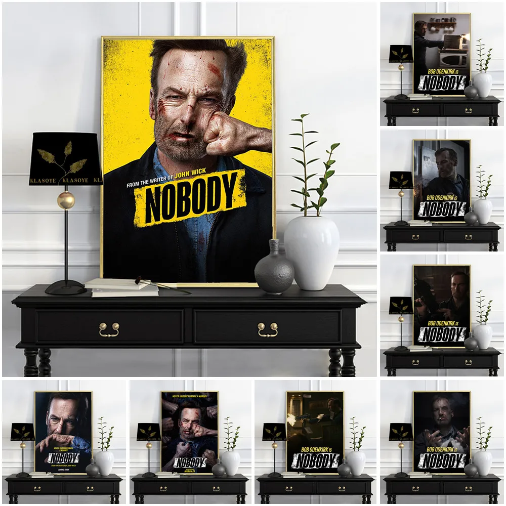 

Nobody Action Thriller Film Art Print Poster Movie Character Illustration Canvas Painting Decor Wall Picture