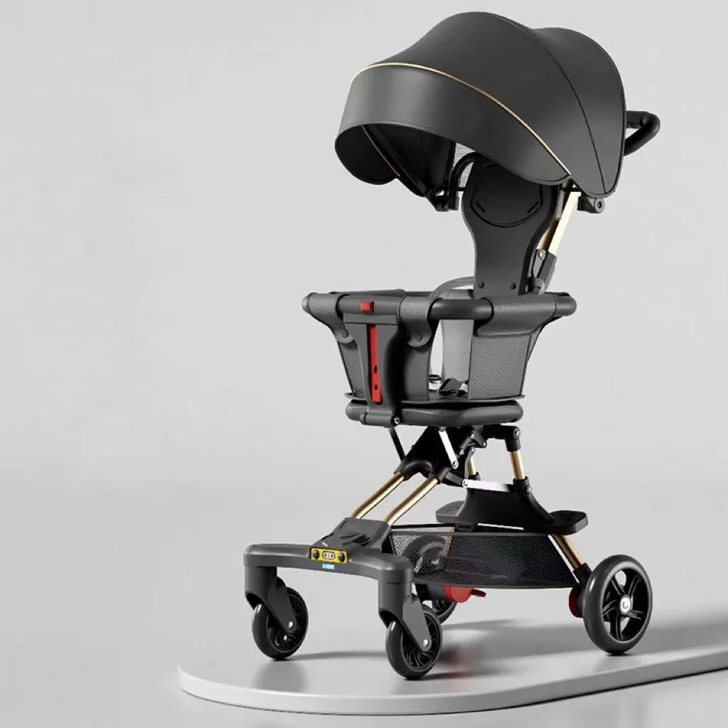 IMBABY Baby Stroller Lightweight Stroller Foldable Four-Wheel Travel Cart Upgrade Baby Trolley Two-Way Seats