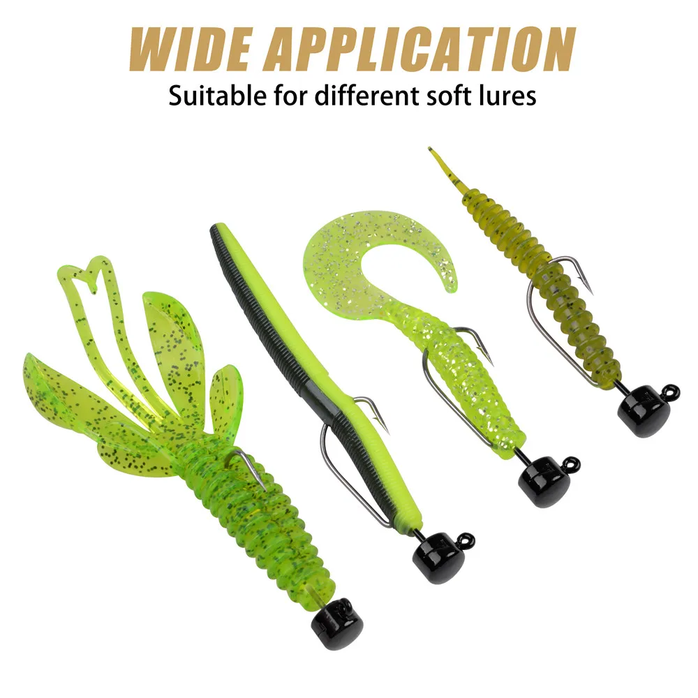 10 Stück ned Jig Kopf Stacheldraht Jig Wurm Haken 7g 10g Unkraut ohne breite Lücke ned Rig Wurm Köder Angelhaken für Bass Forelle Angel gerät – Detail 5