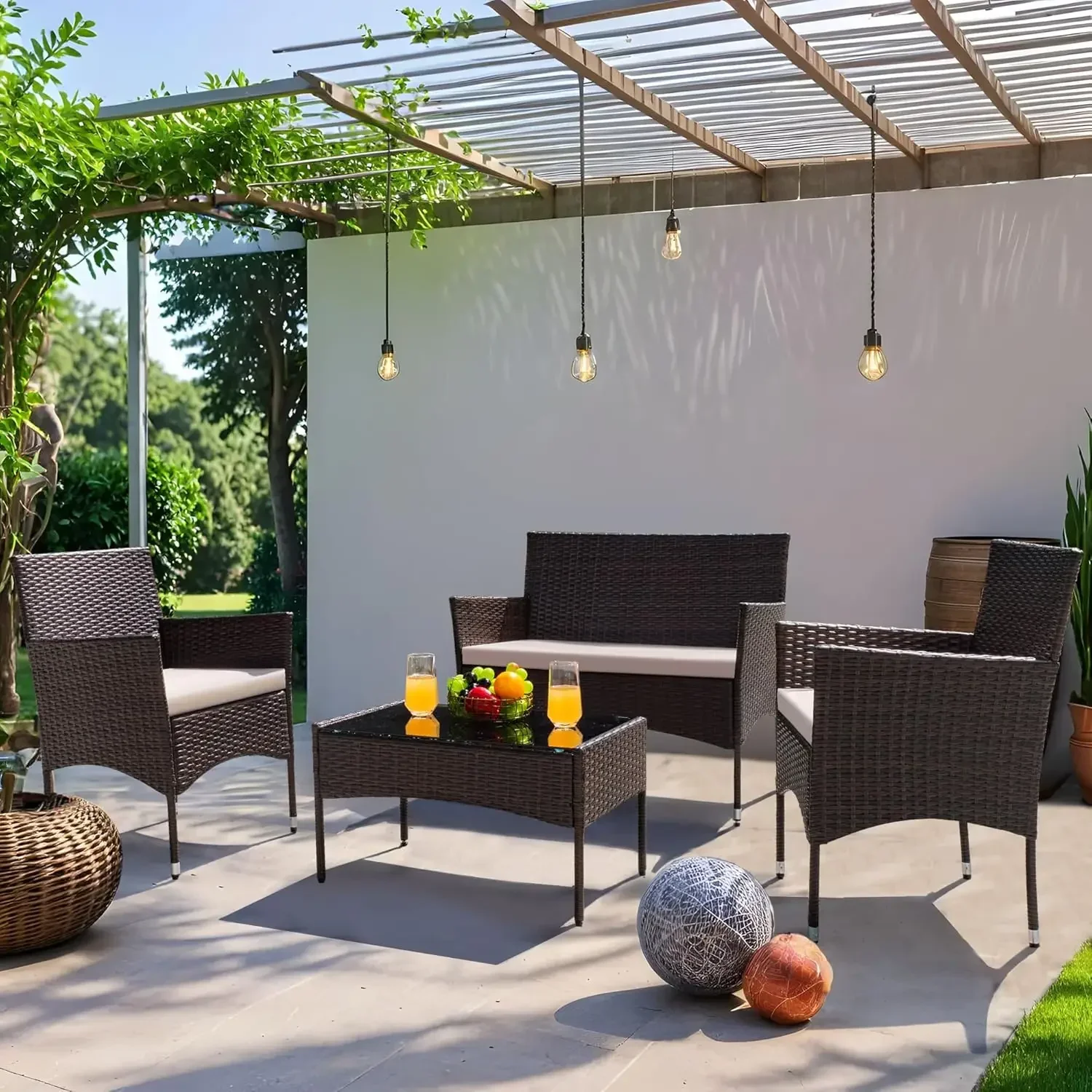 Patio Furniture 4 Pieces 3