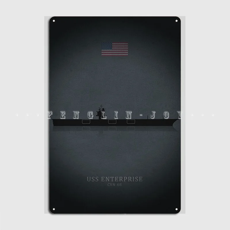 Uss Enterprise Metal Sign Cinema Garage Pub Garage Design Pittura Decor Targa In Metallo Poster