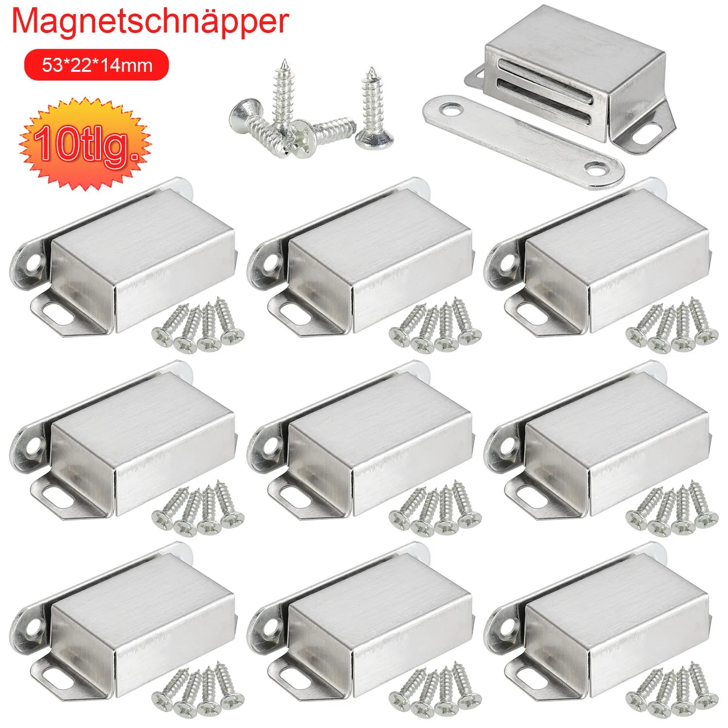 10pcs Magnetic Snapper Door Closer for Cabinet Wardrobe