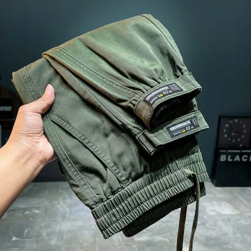 

Male Trousers Harem Black Men's Cargo Pants Multi Pocket Stacked Multipockets Slacks Big Size Cheapest High Quality Harajuku Y2k