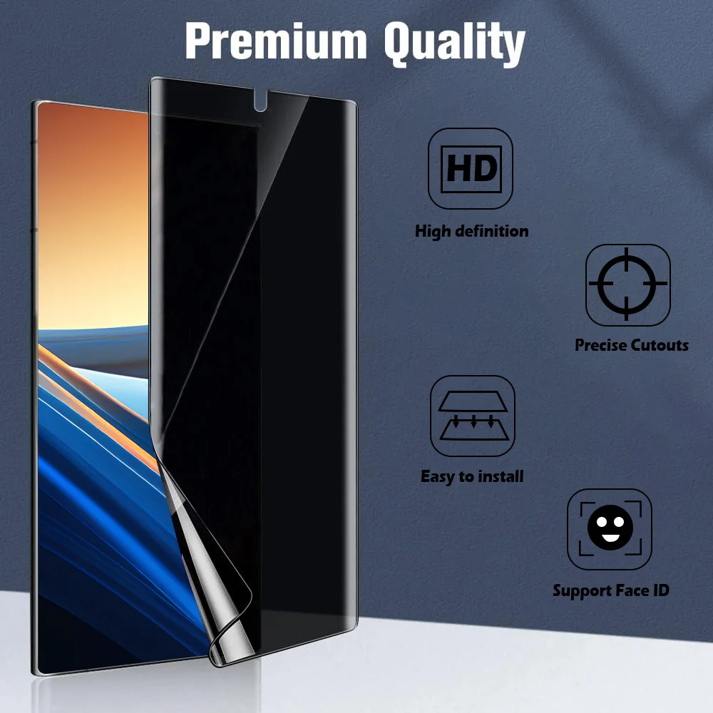 4-Pack Privacy Hydrogel Screen Protector Film Set