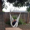 Indoor Outdoor Large Cotton Rope Hanging Chair Solid and Compressive Resistance Practical Natural White Comfort Swing Chair 2