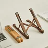 Wood Laptop Stand Foldable 8 Levels Height Adjustable Portable Notebook Holder Computer Support for MacBook Air Pro 11-17'' 1