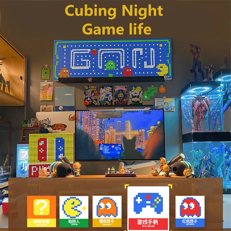 [Picube] Gan Mosaic Cubes 6x6 DIY Puzzle Magic Cube Magnetic 10x10 Creative Cube Mosaic Decorative Paintings Toys For Children 2