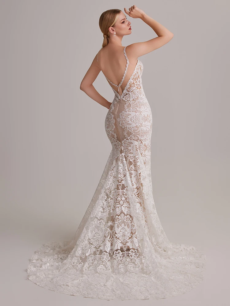 Sin espalda encaje cola de pez, la fórmula para el aleteo del