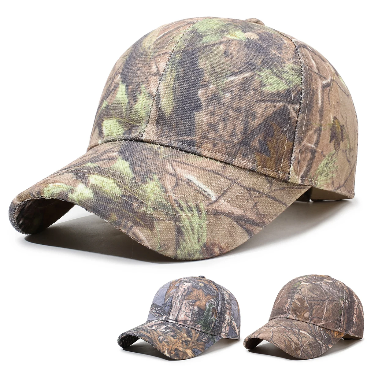 Casquette camouflage feuilles jungle pêche - Pattern nature randonnée - Protection solaire wilderness