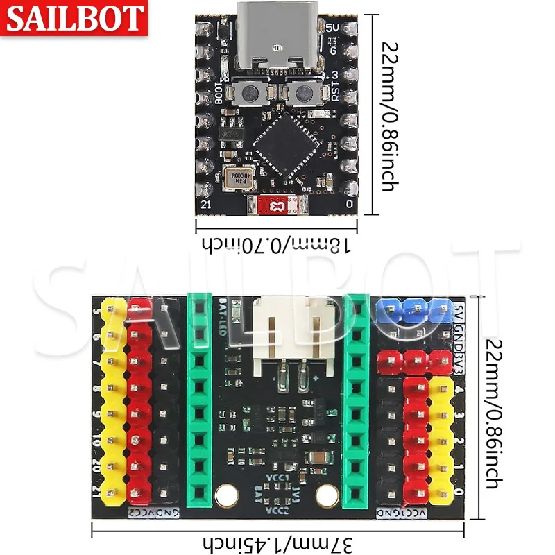 รูปสินค้า ESP32 C3 โมดูลพัฒนา WiFi/Bluetooth บอร์ดขนาดเล็ก