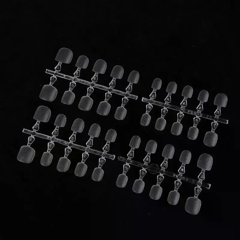 100PCS Kids Press On Nails - Clear Coffin Fake Nail Tips for Nail Extension Manicure, Artificial False Nails Kids Manicure Tool