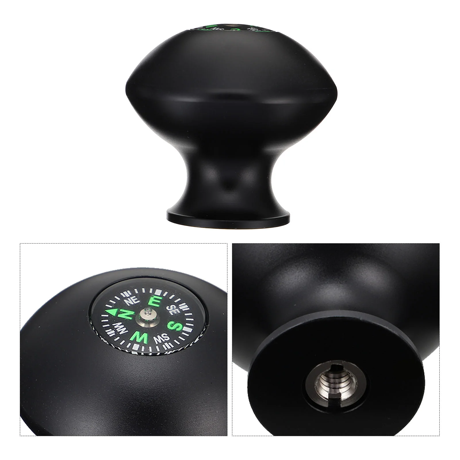 

Handle with Compass Outdoor Tool Trekking Pole Multifunctional Head Cover Walking Stick Survival Universal