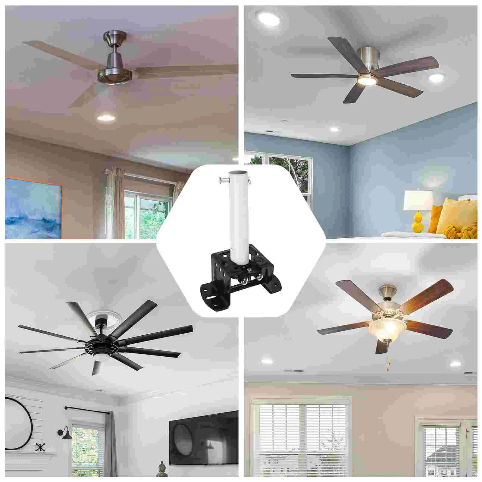 Household Ceiling Fan Accessories Lifting Hooks 1850X1250X630CM Iron Flush Mount