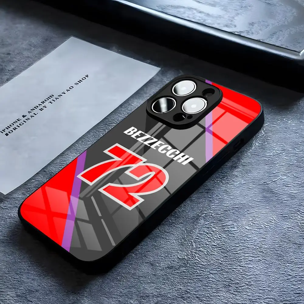 Marco Bezzecchi 72 Luxury Glass Design Phone Case