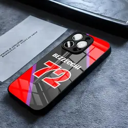 Marco Bezzecchi 72 Luxury Glass Design Phone Case - iPhone 16 Pro Max (Black1)