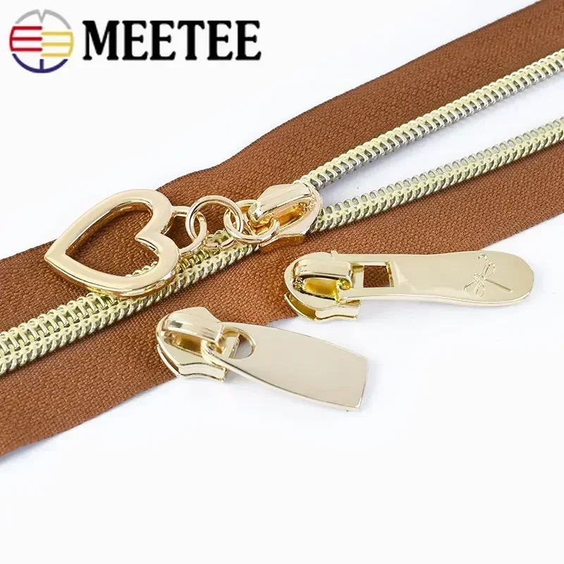 Zipper Sliders Zipper Accessories 5/10/20Pcs Llight Gold 5# Zippers Slider Used Nylon Zip Tapes Zipper Cursors Closures for Bags Replace Repair Parts Zips Puller