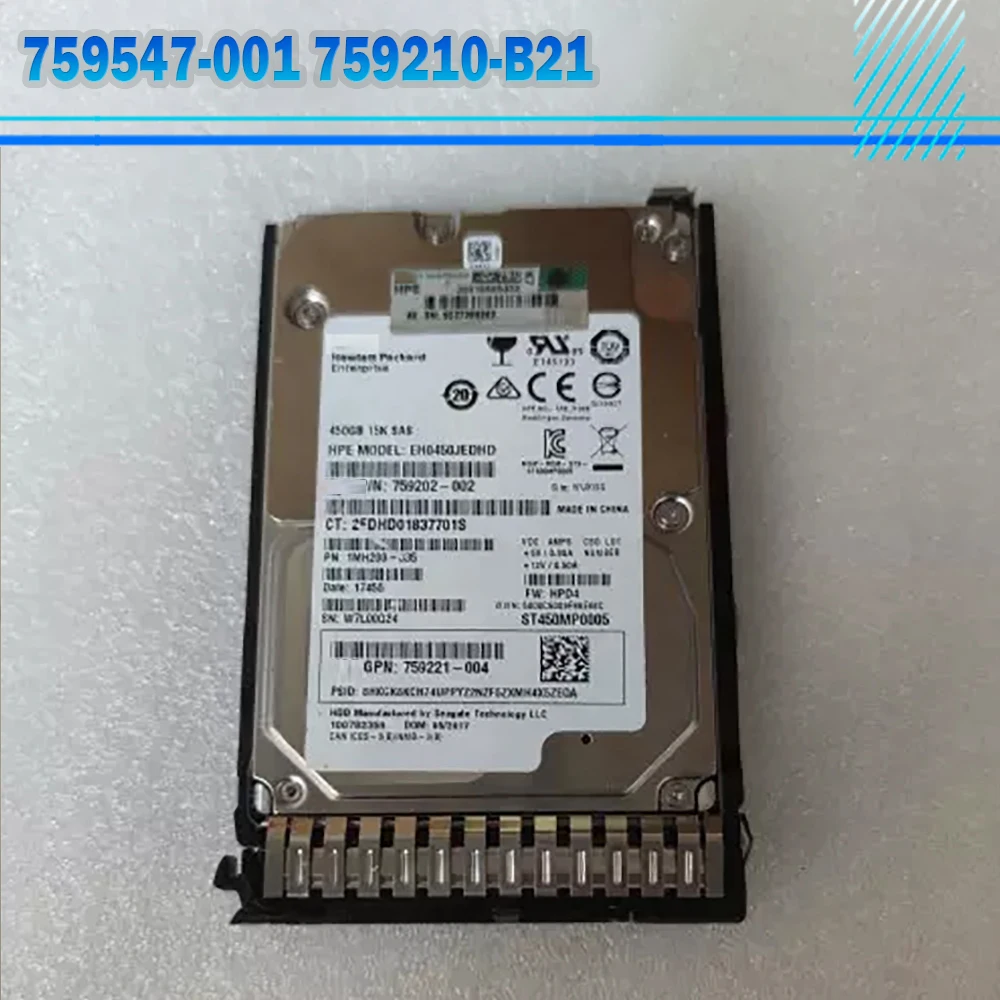 

759547-001 759210-B21 450G 15K SAS 2.5''Server Hard Disk HDD For HP