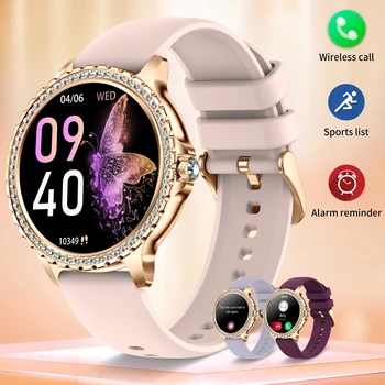1.57inch Women's Smart Watch Wireless Call (Pick/Pick/Refund Connecting Phone), a Variety of Fitness Activity Tracks of Sports Models/Artificial Intelligence Voice/Culator, Compatible with Android Iphone, Gift for Girlfriends 1