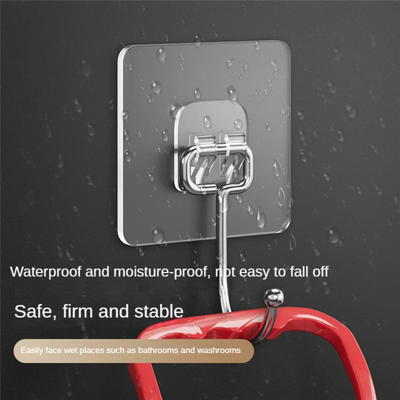 15 PCS Towel Hook Waterproof Transparent Hooks For Hanging Heavy Duty Wall Hooks For Bathroom Shower Kitchen