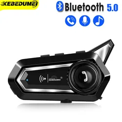 BT31 Motorcycle Helmet Headset Bluetooth 5.0 Wireless Waterproof Earphone Automatic Handsfree Call Answering with Flashlight