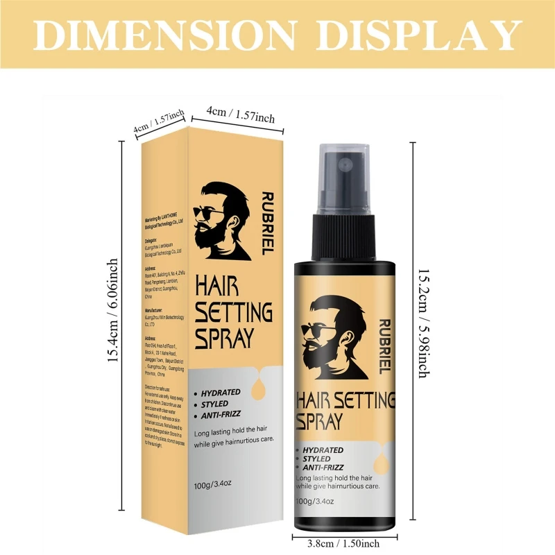 

Натуральный спрей для укладки волос, длительная фиксация и текстура для мужчин, парикмахерские E74C