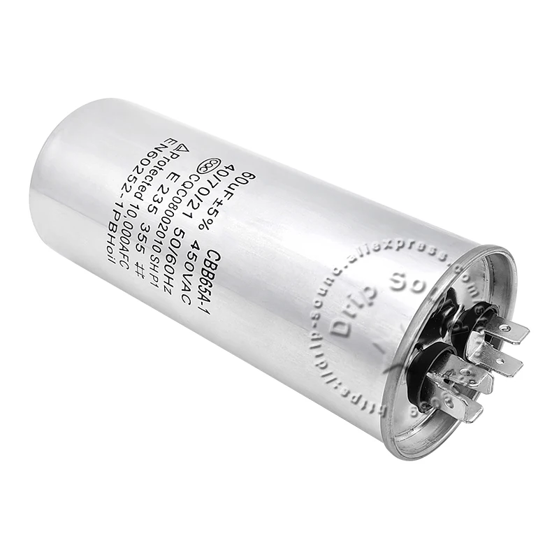 

1 шт., конденсатор CBB65 5uF-100uF 450V 50/60Hz для воздушного компрессора