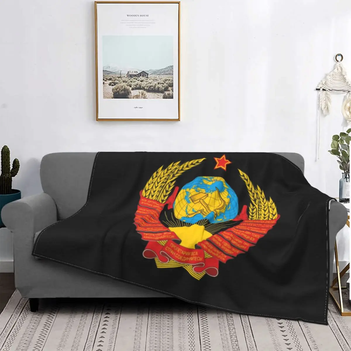 

Мягкое Фланелевое флисовое покрывало с гербом СССР