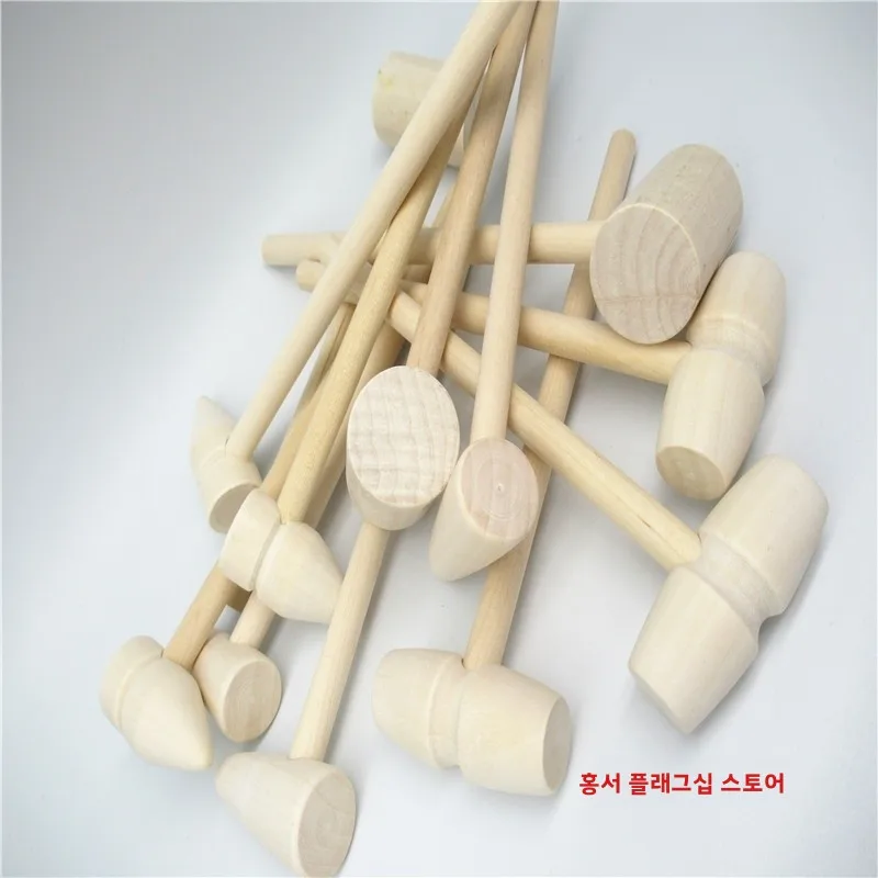 미니 나무 망치 장난감 수제 공예 비터 너도밤나무 손잡이 작은 테이퍼드 망치 수집용 장인정신