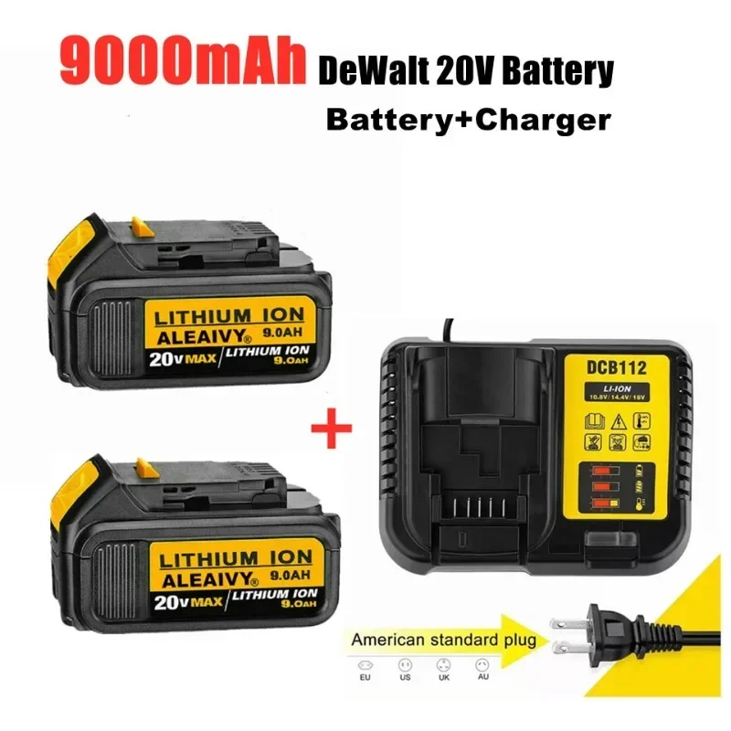 18V 9.0Ah Max Batteria Di Ricambio Per Dewalt Dcb184 Dcb181 Dcb182 Dcb200 20V 5A 18Volt 18 V Batteria Con Caricatore
