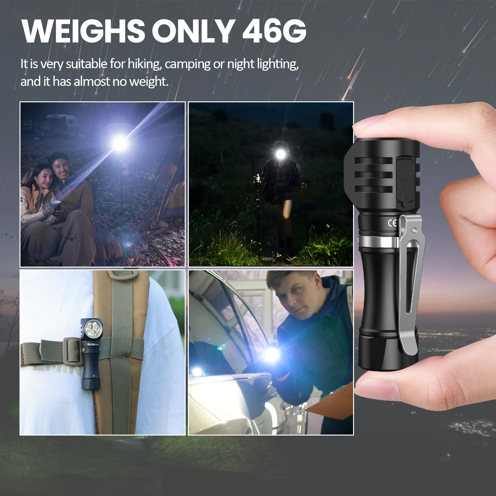 Wurkkos HD10 LED 헤드램프 14500 미니 헤드램프 일상 휴대용 1200 루멘 USB-C 충전 낚시 캠핑 사냥용 손전등