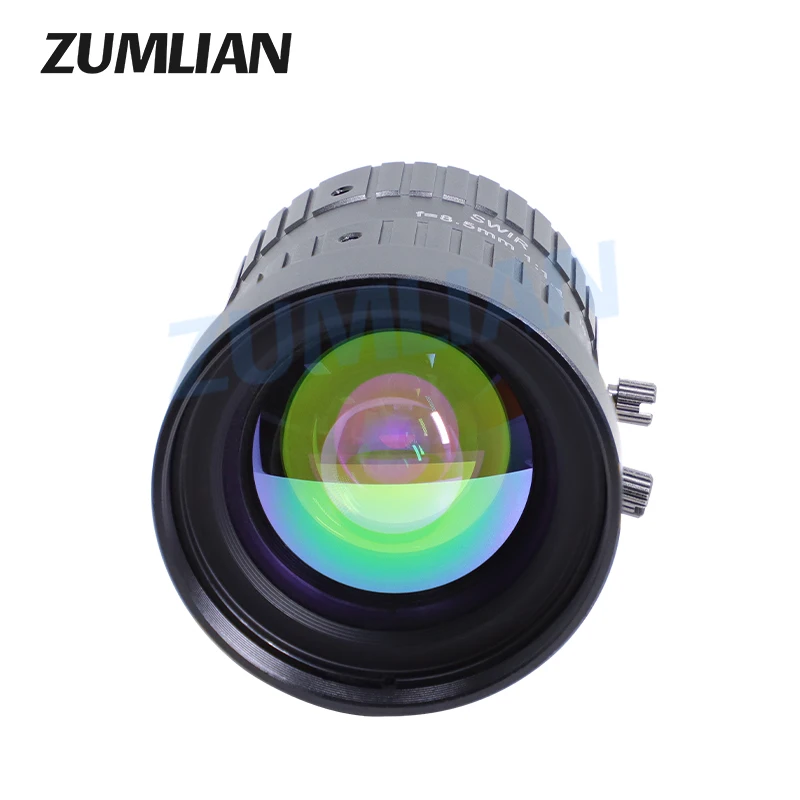 ZUMLIAN 8.5mm NIR 렌즈 750-1700nm 산업용 검사 카메라 2/3'' CMOS 센서 F1.4 수동 조리개 (4K NIR 카메라용)