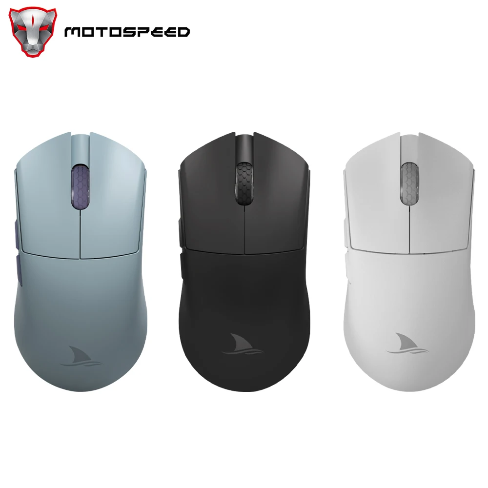 Беспроводная игровая мышь для киберспорта Motospeed Darmoshark M3-Pro 4 кГц, режим тир, 26KDPI, скандинавский стиль N52840, PAM3395, клавишная компьютерная мышь с выключателем