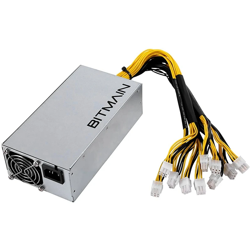 

APW7 1800W Power Supply Mining PSU For Bitmain Antminer S9/L3+/A6/A7/R4/S7/E9 With 10X PCI-E 6Pin Connectors