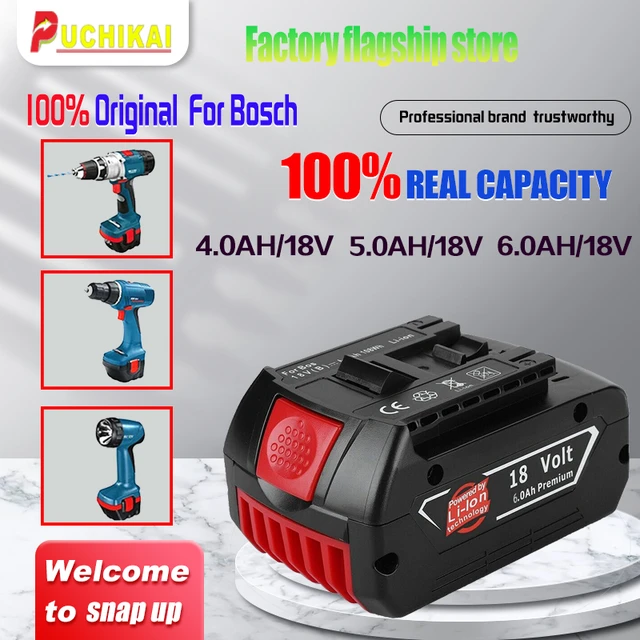 BOSCH 18V Original Lithium Battery Bosch Battery Pack 6.0AH Original Tool  Rechargeable Battery+Charger - AliExpress