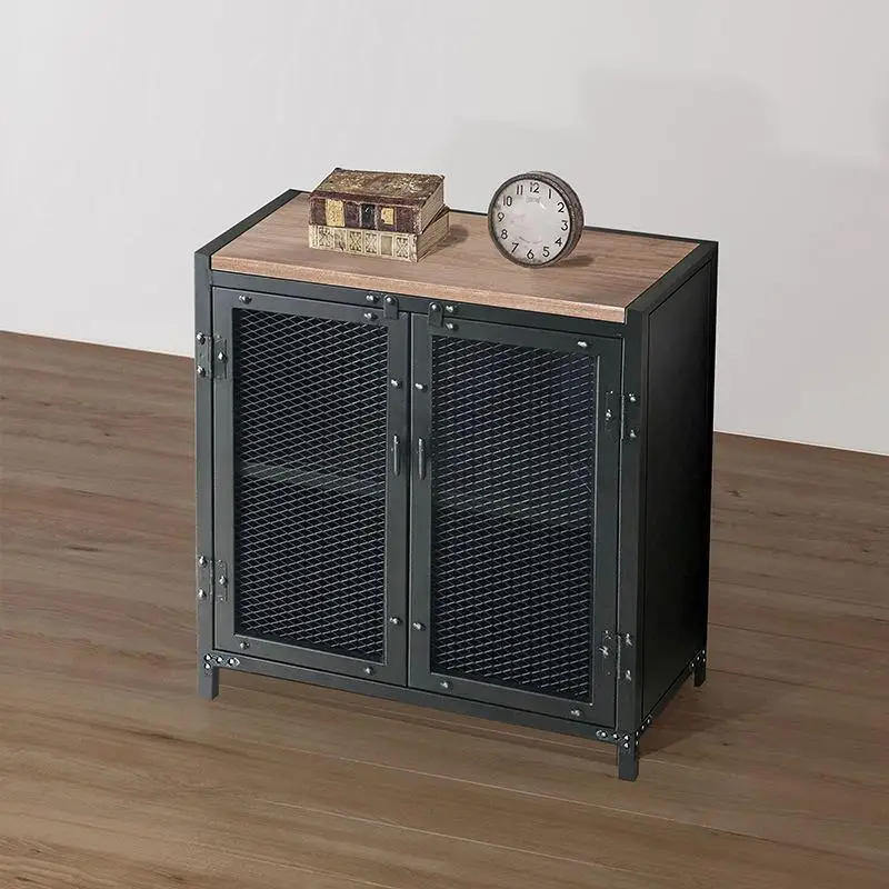 

Sideboard Iron Tea Table Kitchen Cupboard Distressed Restaurant Equipment Sideboard Chest of Drawers Wine Cabinet