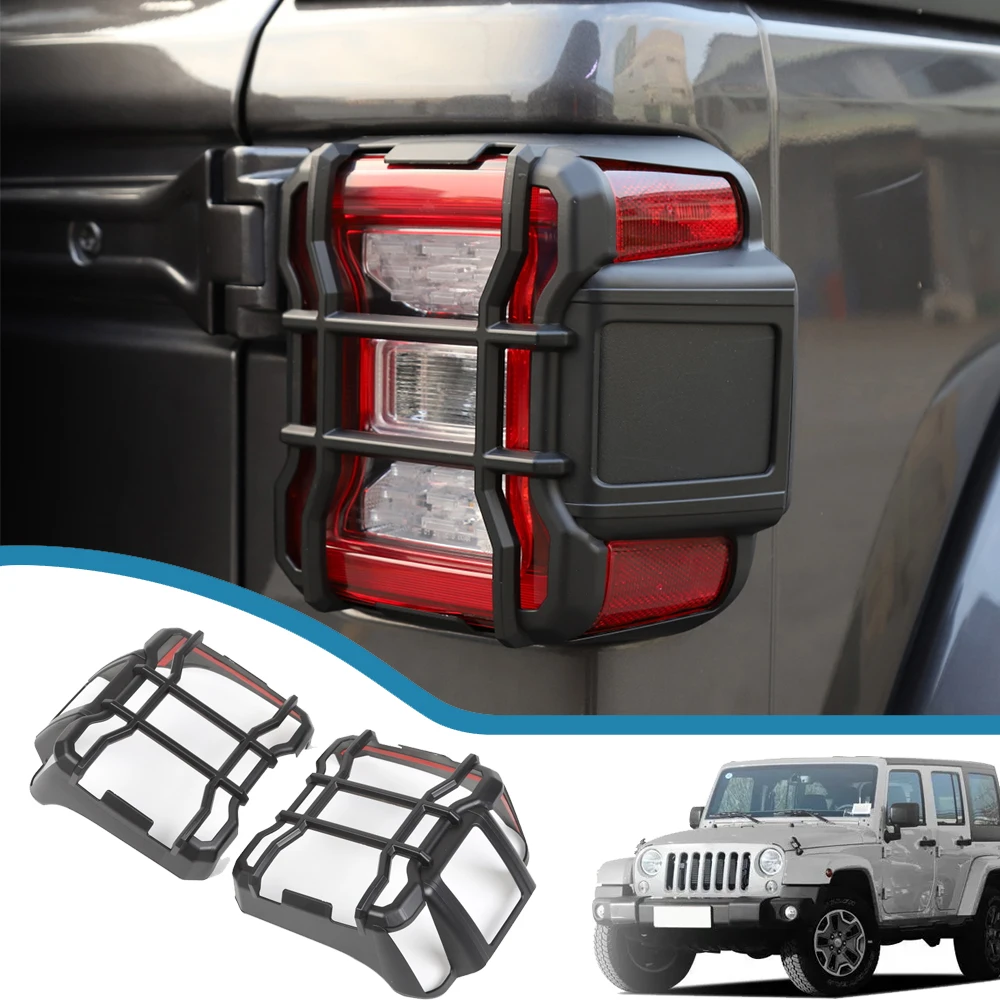 

Car Tail Light Decoration LED Taillight Protection Guards Cover for Jeep Wrangler JL 2018-2023 Lamp Hoods Exterior Accessories