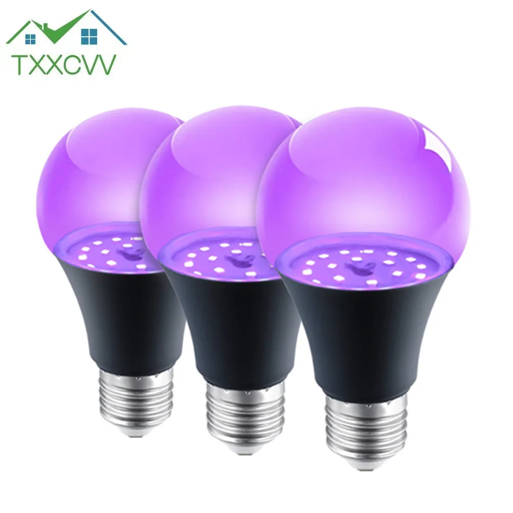 12W E27 UV Purple Black Light Bulb Glow in the Dark Party Supplies Party Lamp Blacklight Bar Fluorescent Decoration Bulb
