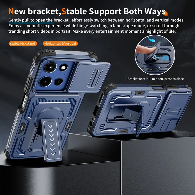 Heavy Duty Lens Protector Case with Kickstand
