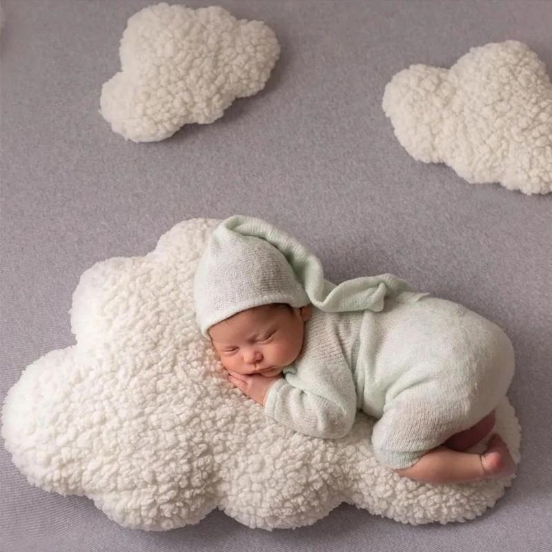 

3PCS Posing Pillow Set Newborn Photography Props Cloud Shape Posing Cushion Baby Photoshooting Props Backdrop Baby Shower Gift