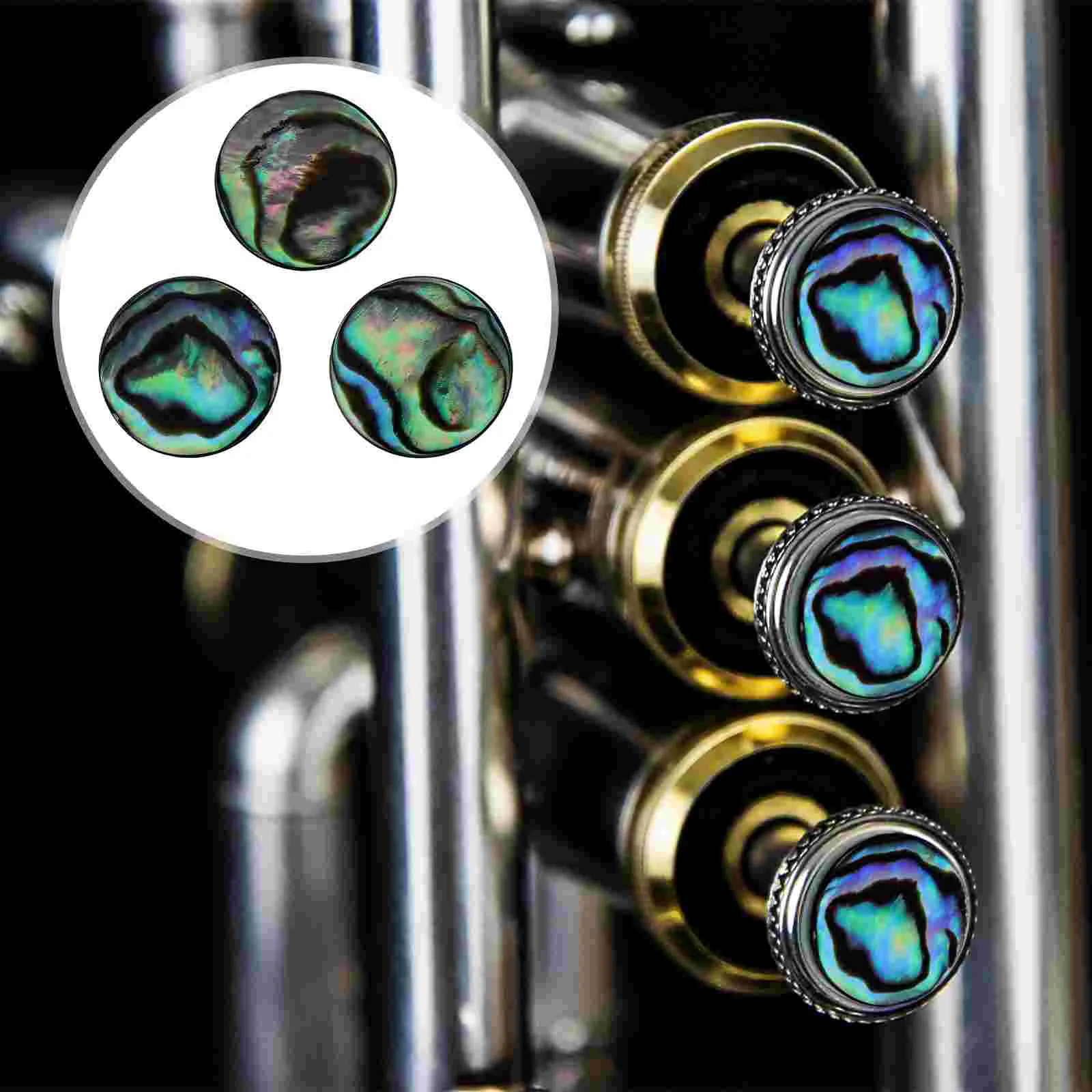 Trumpet Instrument 3 PCS Trumpet Cap Abalone for Button Finger