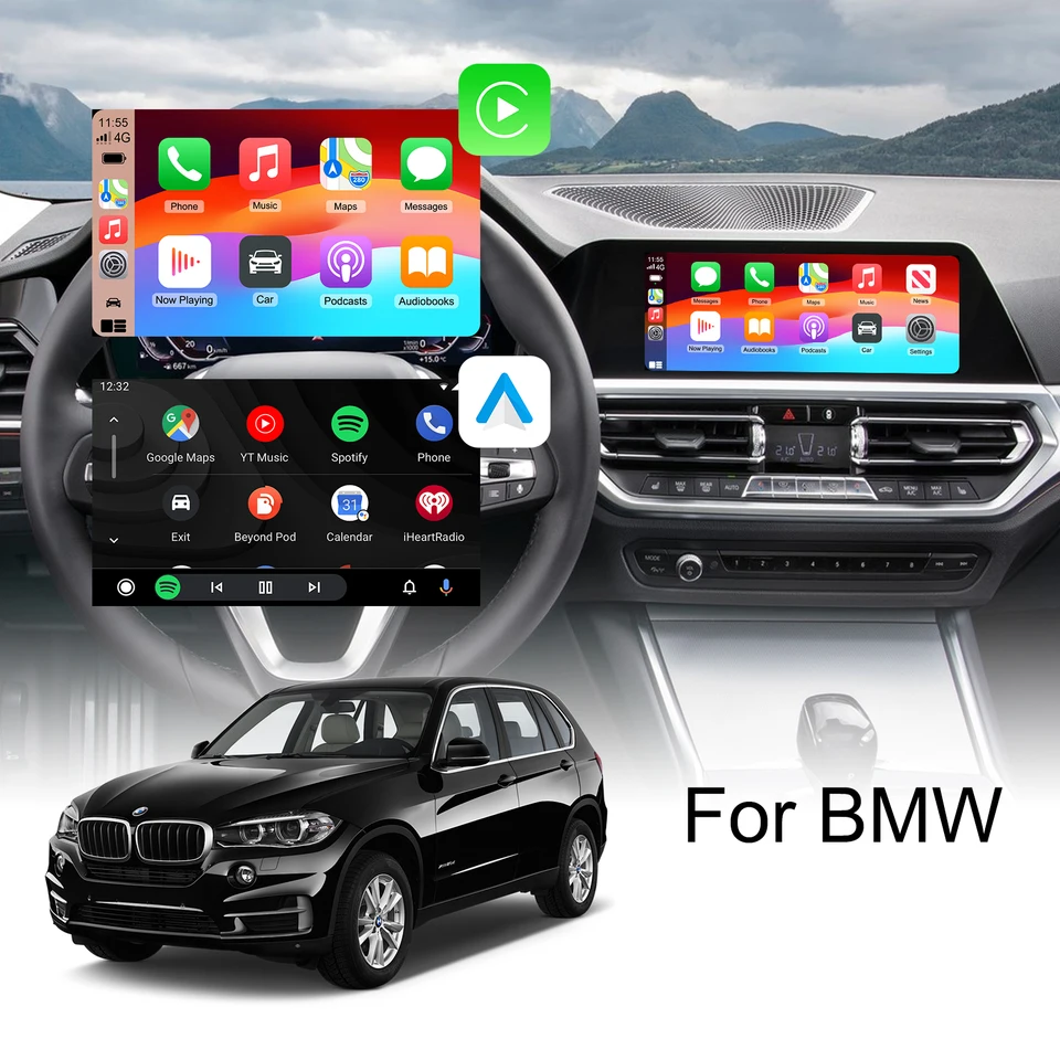 アクセサリー E2PLAYair android fow BMW EzoneTronics Wireless CarPlay Android Auto retrofit kit