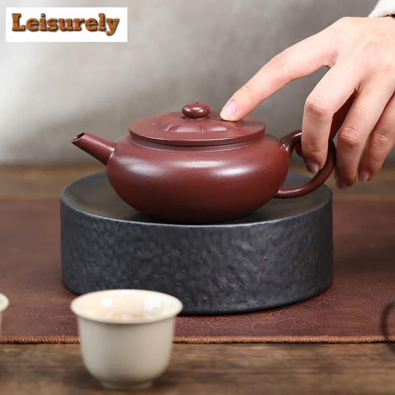 230ml Boutique Yixing Purple Clay Teapots Handmade Flowers Pot Raw Ore Purple Mud Kettle With Strainer Zisha Tea Set Accessories
