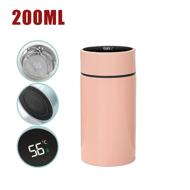 200ML Temperature Display Smart Thermos Water Bottle Intelligent Stainless  Steel Vacuum Flasks Thermoses Coffee Cup - AliExpress