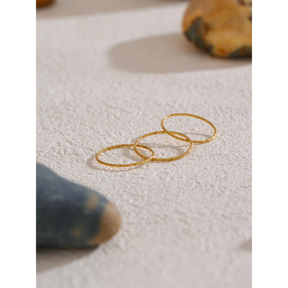 Yhpup Minimalist Layered Circle Stacked Ring