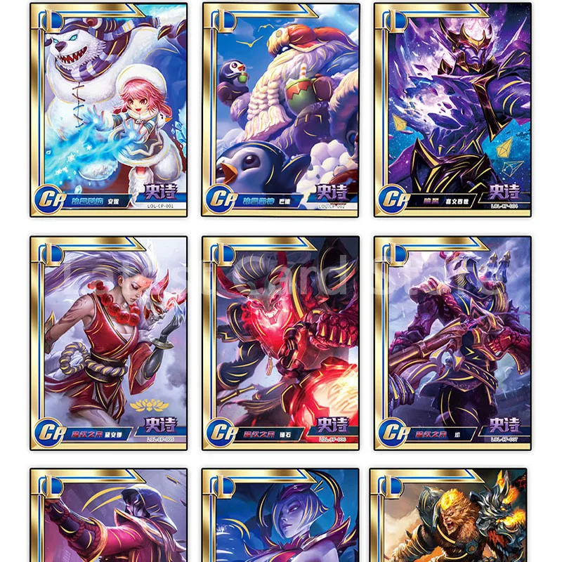 정품 리그 오브 레전드 주변 카드 컬렉션, 인기 게임 캐릭터, 희귀 XP EX SZR 카드, TCG 게임 장난감, 어린이 선물
