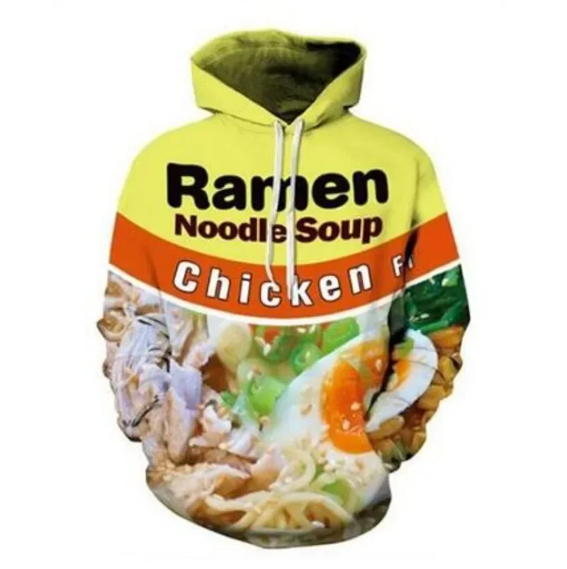 New Men/Womens Ramen Noodle Soup Funny 3D Print Fashion Tracksuits Crewneck Hip Hop Sweatshirt and Pants + Hoodies TZ02 3