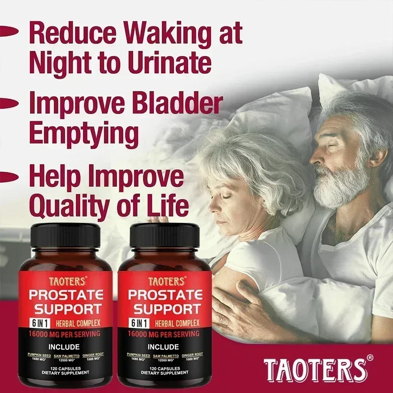 Men's Prostate Health Capsules with Saw Palmetto, Improve Performance, Reduce Toilet TripsRelieve Bladder & Urination Problems