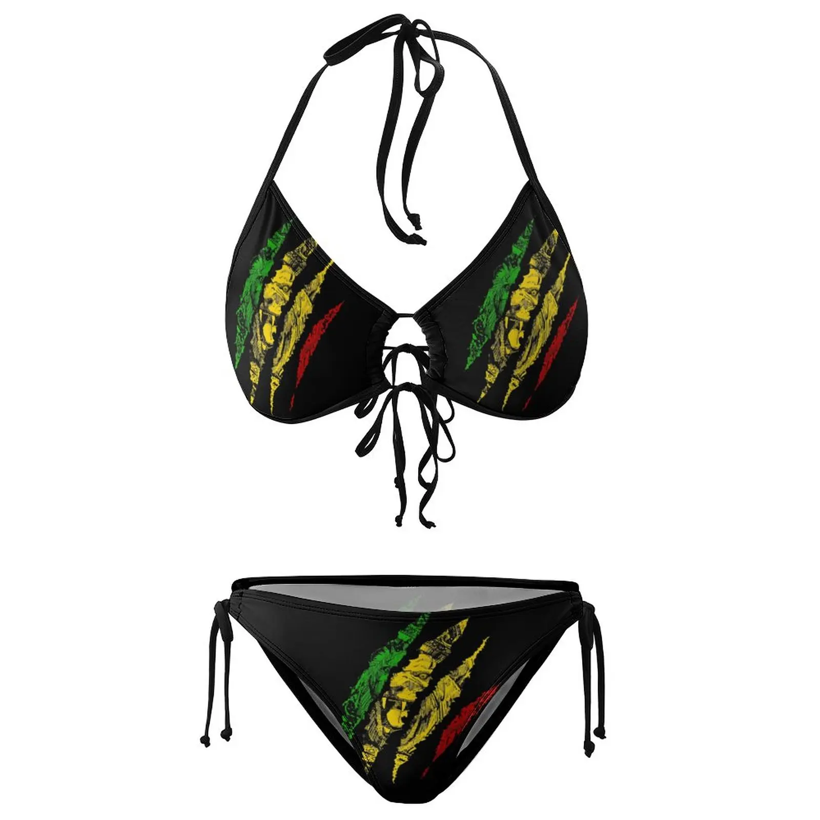 

Бикини Warrior Lion of juah King Rasta Регги, Ямайка, купальный костюм, забавный графический сексуальный бикини, Забавный саркастический купальник